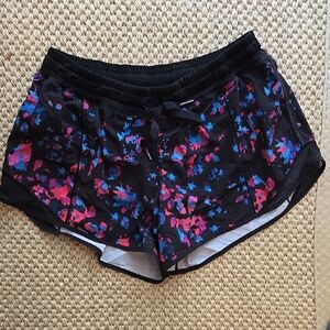 Lululemon Women's Black Floral Shorts